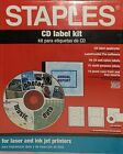 NEW Staples CD Compact Disc Label Kit for Laser and Ink Jet Printers SEALED