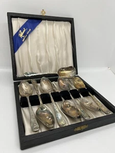 Raimonds Sheffield England Cucchiai Pompelmo Piatto Argento nella Scatola Originale 7 - Foto 1 di 4