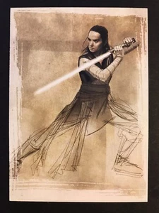 Carta illustrata 2017 Star Wars Gli Ultimi Jedi #SWI-1 Rey nuova di zecca - Foto 1 di 1