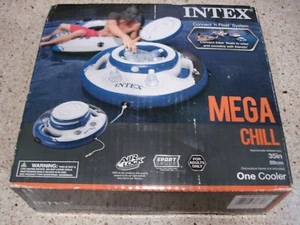 Intex Mega Chill Inflatable Floating 24-Can Tie-on Cooler - Pool, Lake, Rafting - Picture 1 of 6