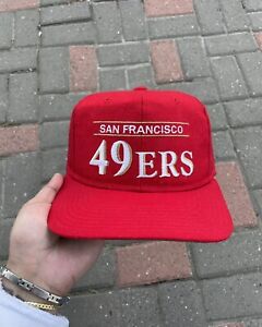 Vintage 90s San Francisco 49ers NFL Spell Out Logo 100%Wool Starter SnapBack Hat