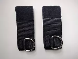 1 pr Ankle Straps Weight Pulley D Ring Cable Attachment Leg Strengthen Exercise - Picture 1 of 2