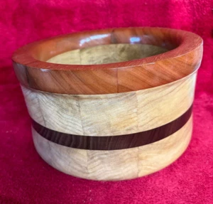 Handcrafted Wood Bowl Walnut Oak Cherry Various Natural Woods - Picture 1 of 7