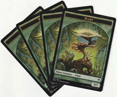 ✪ 4 MAGIC The Gathering PLANT Green Creature Token PLAYSET DDP/EN NM/EX - Bild 1 von 2