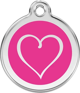 Red Dingo "Tribal Heart" Engraved Dog & Cat ID Tag - Free Engraving - 11 Colours - Picture 1 of 25