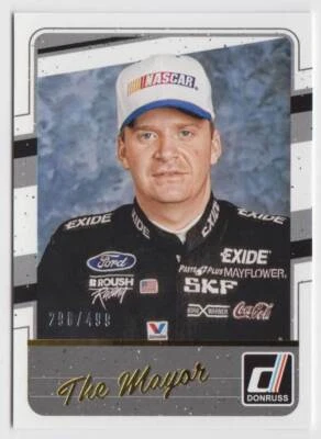 2017 Donruss Nickname Variation Gold Foil #186 Jeff Burton The Mayor 298/499 - Image 1 of 2