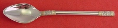 Aegean Weave Gold by Wallace Sterling Silver Demitasse Spoon 4 3/8" Silverware - Image 1 of 2