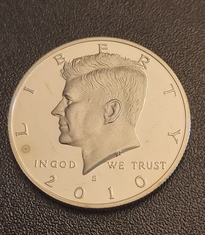 2010 S PROOF KENNEDY HALF DOLLAR - From a Clad Proof set - Light Toning - Lot C Cover