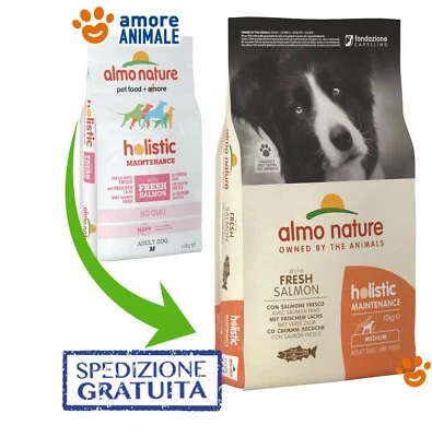 Almo Nature Chien Holistic Medium Adult - Saumon Et Riz 12 KG ^ Croquettes - Photo 1/2
