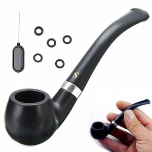 Mini Portable Smoking Pipe Black Smoking Tobacco Pipe Filter Cigarette Holder - Picture 1 of 11