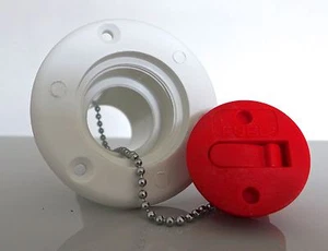 Plastic deck filler cap fuel (petrol/diesel) 38mm white - Boat Caravan Motorhome - Picture 1 of 5