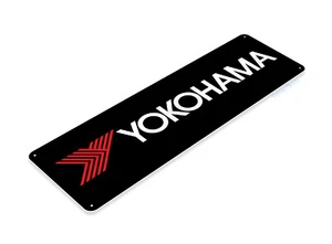 Yokohama Service Tire Gas Station Garage Retro Auto Wall Decor Metal Tin Sign - Picture 1 of 4