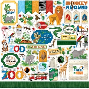 Carta Bella - Zoo Adventure 12x12 Element Sticker Scrapbook Journal Planner - Picture 1 of 1