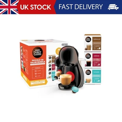NESCAFÉ DOLCE GUSTO NESCAFÉ Dolce Gusto EDG210.B Piccolo XS Manual Coffee Machine Black by DeLonghi