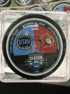 Utah Hockey Club -  Ottawa Senators - Game Day Puck - 10/22/2024 - Picture 1 of 1