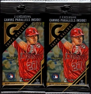 (2) 2017 Topps Gallery Baseball Cello Paquete Valor Sellado de Fábrica (12 Tarjetas/Paquete) - Imagen 1 de 2