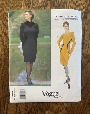 Vogue 1995 Sewing Pattern Women's DRESS 1678 Oscar de la Renta 14-16-18 UNCUT - Image 1 of 4