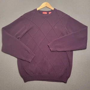 Izod Herren Größe Medium weinrot Rundhalsausschnitt Pullover Strickpullover 100 % Baumwolle - Bild 1 von 14