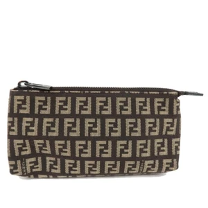 Auténtica mini bolsa FENDI Zucchino de lona de cuero beige marrón 7N0037 Envío gratuito - Imagen 1 de 12