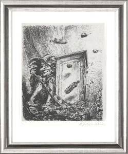 Andreas Paul Weber (1893-1980), sign., Original Litho, Der Narr / Fool, 1977 - Bild 1 von 1