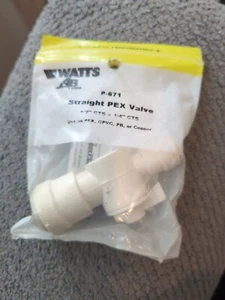 Watts 3555-1006 P-671 Quick Connect Straight Stop Valve, 1/2-Inch CTS x 1/4-Inch - Picture 1 of 1