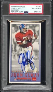1993 Mcdonald'S Gameday Football John Elway #McD4 Gameday PSA AUTHENTIC AUTO - Picture 1 of 2