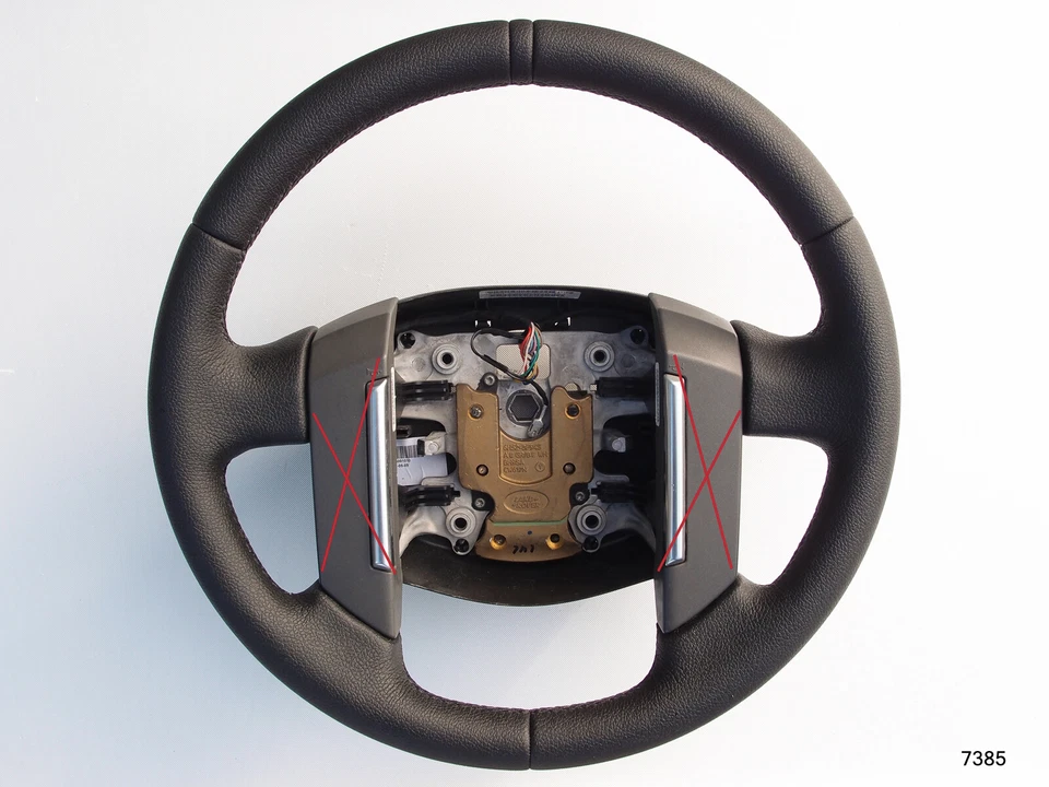 06-12 LAND ROVER LR2 / Freelander2 NUEVO VOLANTE DE CUERO DE FÁBRICA MARCA NEGRA Foto 1 de 4