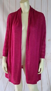 Urban Outfitters Pullover S Magenta Open Front Pointelle MultiKnit Hi-Lo Saum - Bild 1 von 12