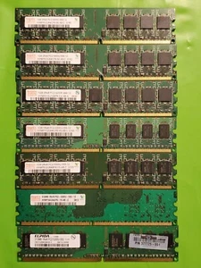 Hynix 6GB Total 1Rx8 PC2-6400U, 5300U, and 4200E Desktop Memory RAM (A54) - Picture 1 of 3