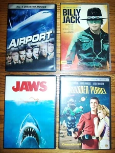 Vintage Movie DVD Lot Airplane Jaws Forbidden Planet Billy Jack - Picture 1 of 10