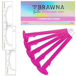BRAWNA Eyebrow Measuring Tool- Double Scale Brow Ruler for Microblading, Caliper - Picture 1 of 5