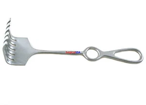 Israel Retractors 9" Blunt 6 Prongs Single End Ring Handle Stainless - Bild 1 von 1