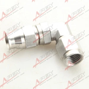 AN3 AN-4 JIC Straight 45Degree 90 Degree Stainless Steel PTFE Swivel Hose End - Imagen 1 de 27