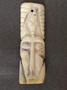 Belle amulette ramenée du Congo vers 1920 - en os de boeuf - Bild 1 von 2