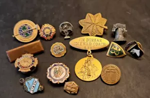 Vintage Military Club Organization Pins Enamel Detailing 15 Pieces - Picture 1 of 9