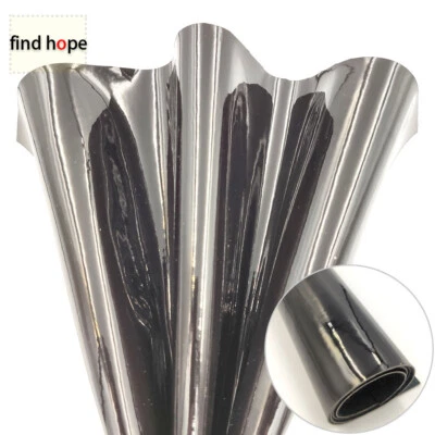 Glossy Mirror PU Faux leather sheets Synthetic Leather DIY Bag Purses Crafts - Image 1 of 4