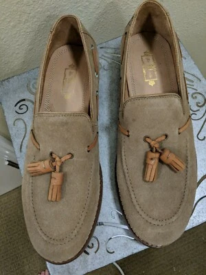 H от Hudson Мужская поскользнуться на кисточки замшевые туфли 43UK отличном состоянии размер 10 США - Изображение 1 из 2