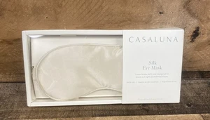 NEW Casaluna Luxuriously Soft 100% Silk Eye Sleep Mask Ivory - Picture 1 of 8