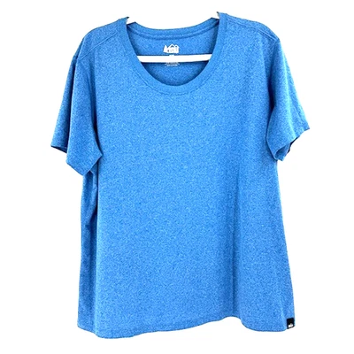 Camiseta para mujer REI Co Op Tech XXL 2XL azul al aire libre senderismo camping Gorecore Foto 1 de 4