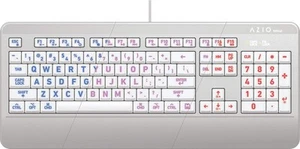 Azio Vision Mac USB-C Keyboard, Backlit/Large Print, 3 KB540 - - Picture 1 of 9