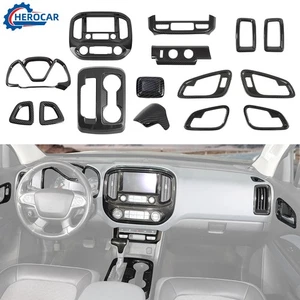 Kit completo de decoración interior de fibra de carbono de 15 piezas para Chevy Colorado/GMC/CANYON 14+ - Imagen 1 de 16