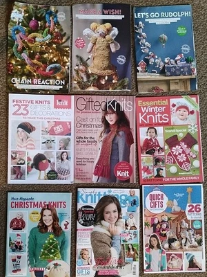 Christmas Knitting Magazines Bundle + extra Pattern pages - Image 1 of 4