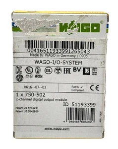 Neu 1 Stück Wago Corporation 750-502 2-Kanal Digital Ausgangsmodul 24VDC - Bild 1 von 8