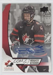2019 Upper Deck Team Canada Juniors Black Auto /5 Bowen Byram #15 Auto - Picture 1 of 3