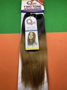 MILKYWAY QUE_100% CABELLO HUMANO DOS_TONOS_ESPECIAL_COLLOR_YAKY TEJIDO REMY_10"_#OT30 - Imagen 1 de 3