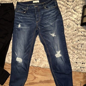 LOT of 2 Jeans Maurice’s Size 8 (fit Like 12)Denim Black Pants Sz 30(fit Like 12 - Picture 1 of 7