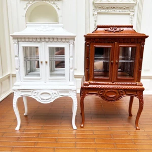 1:12 Scale Dolls House Miniatures Furniture Vintage Wine Cabinet Cupboard Table - Picture 1 of 8