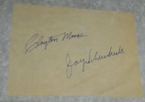 Jay Silverheels & Clayton Moore autographs, Tonto and the Lone Ranger, Very Rare Cover