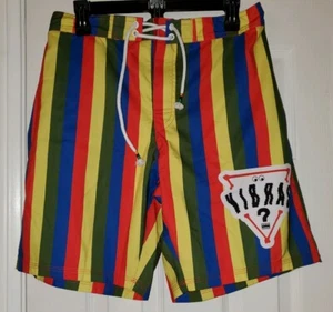 Herren GUESS by J Balvin gestreifte Badebrettshorts M - Bild 1 von 5