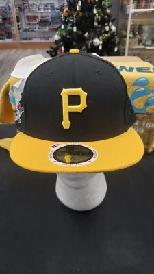 NWT PITTSBURGH PIRATES MESH OUT FITTED HAT NEW ERA 59FIFTY 7 1/4 3/8 1/2 7/8 - Image 1 of 4